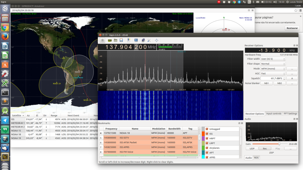 I started Recording at 137.909MHz and it drift almost to 137.904MHz.